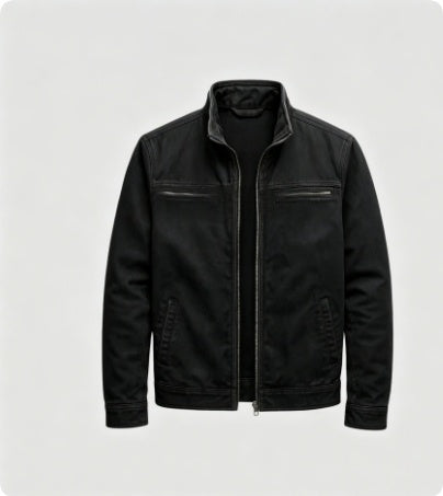 Aldo Cranworth | Olive Zip-Up Workwear Jacket For Men