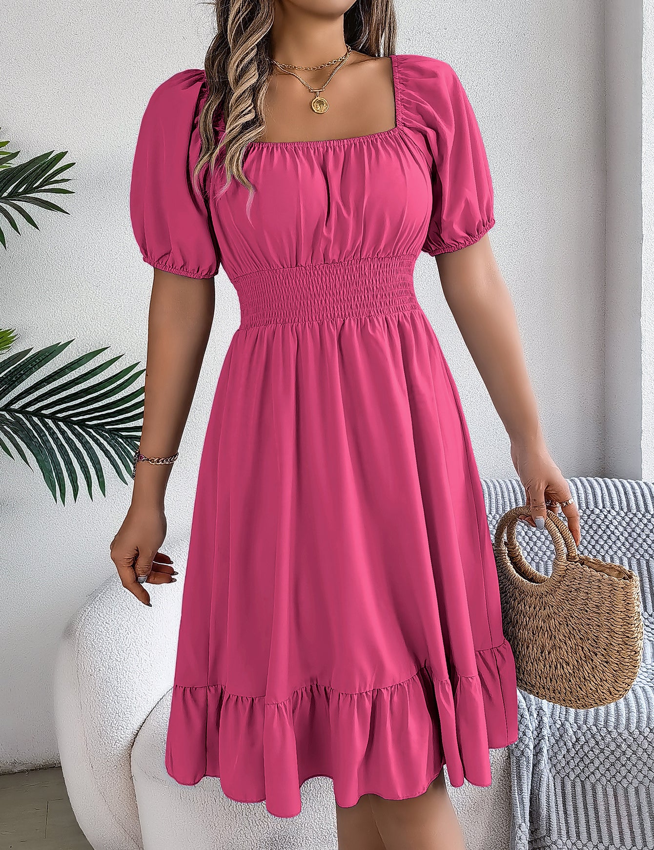 Freya Bennett | Ruffled A-Line Midi Dress For Women