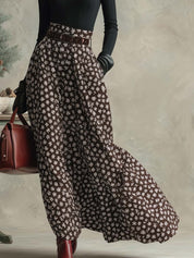 Harper Clarke | Snowflake Print Turtleneck And Skirt Set For Women