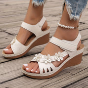 Elise Sheridan | Wedge Sandals With Floral Detail For Women