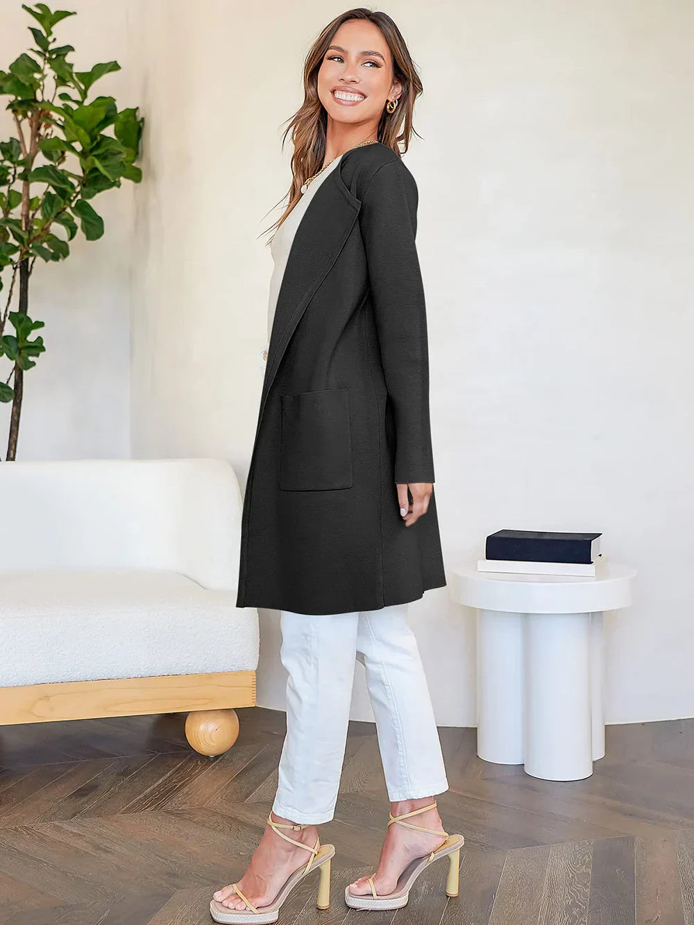 Camille Laurent | Elegant Longline Coat For Women