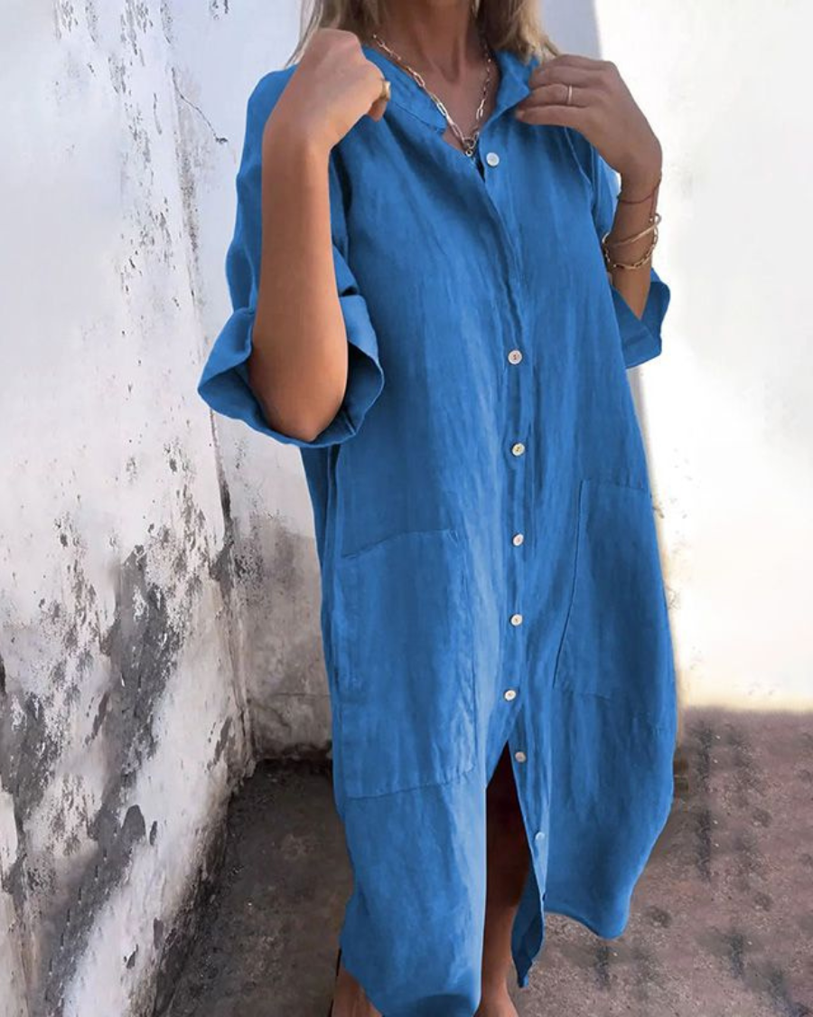 Valerie Moreau | Boho Shirt Maxi Dress For Women