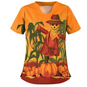 Meredith Fenlon | Autumn Print V-Neck T-Shirt For Women