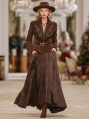 Rosalind Fairweather | Plaid Maxi Skirt With Pockets For Women