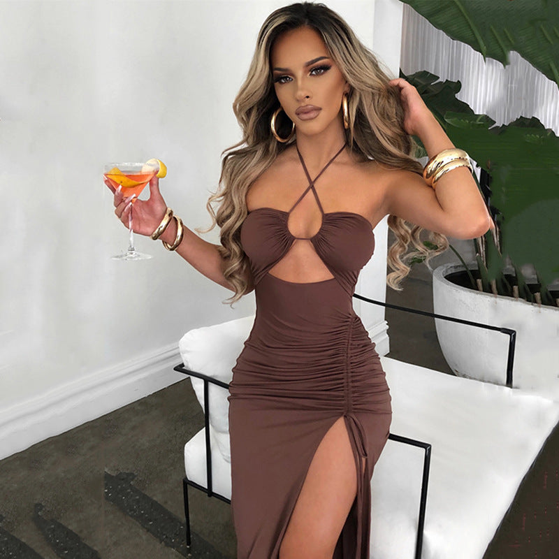 Brooke Stewart | Halterneck Split Maxi Dress For Women