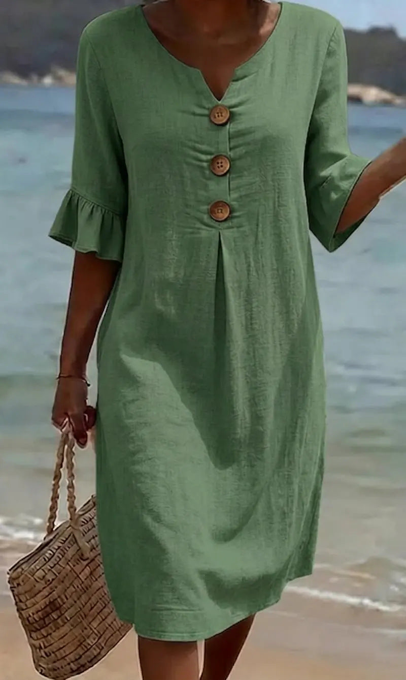 Beatrice Holloway | Relaxed Cotton Mini Dress For Women