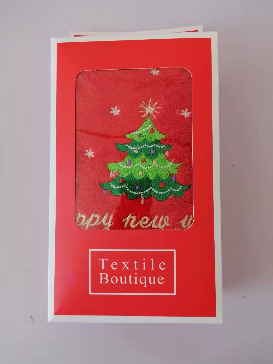 Jolly | Green & Red Santa Tree Christmas Towel Set Unisex