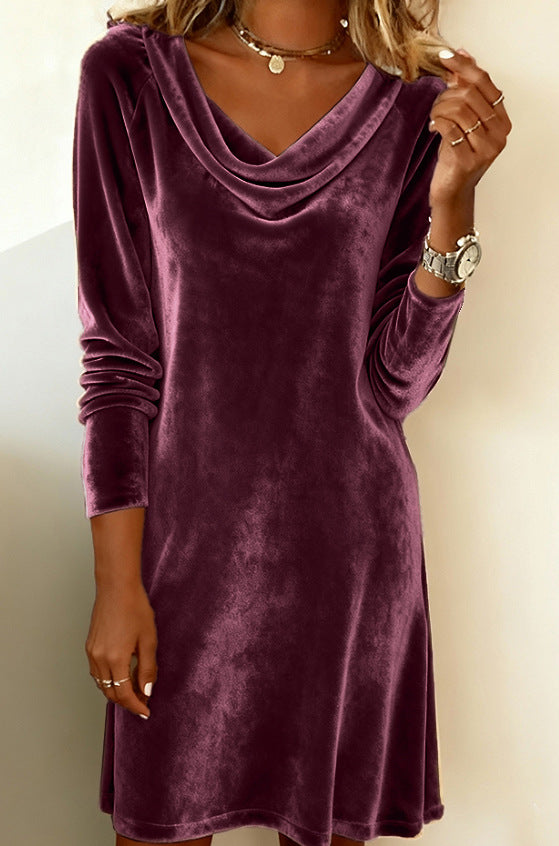 Ruby Thompson | Velvet Midi Cocktail Races Dress For Women