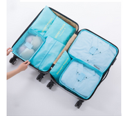 6-Piece Waterproof Packing Cubes Set - Bright Blue