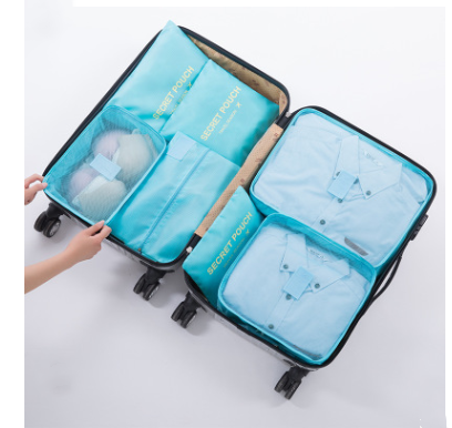 6-Piece Waterproof Packing Cubes Set - Bright Blue