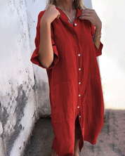 Valerie Moreau | Boho Shirt Maxi Dress For Women