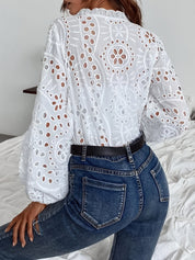Imogen Ashworth | Broderie Anglaise Long-Sleeve Blouse For Women