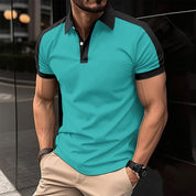 Lincoln Sherwood | Colorblock Short Sleeve Polo Shirt For Men