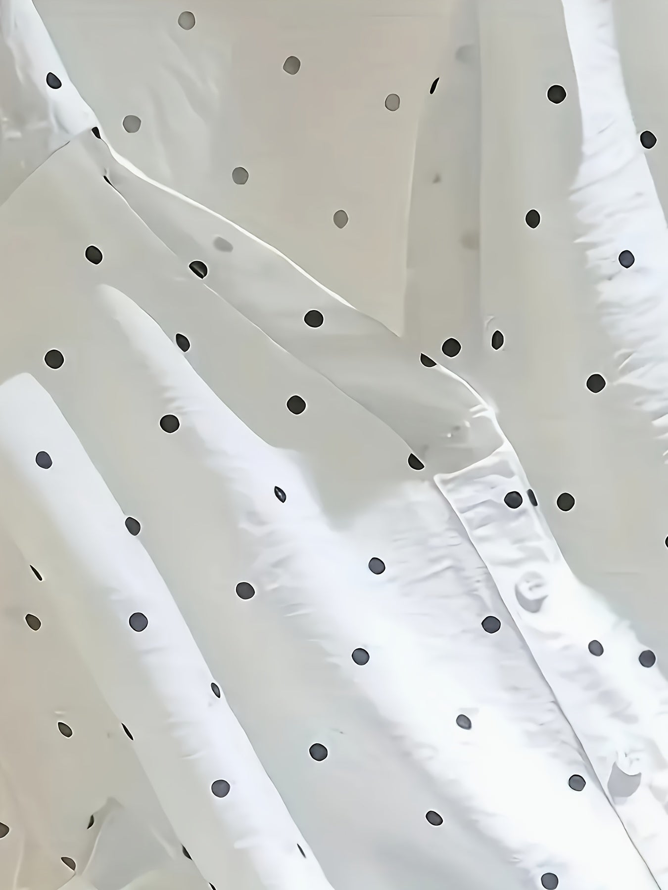 Lauren Fitzgerald | Polka Dot Blouse With Button Detail For Women