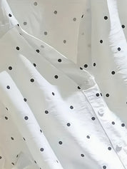 Lauren Fitzgerald | Polka Dot Blouse With Button Detail For Women