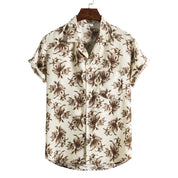 Nathan Harris | Tropical Print Short Sleeve Beach Shirt For Men