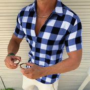 Liam Parker | Plaid Zip Shirt For Men