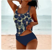 Grazia Rivham | Printed High Waist Tankini Set For Women