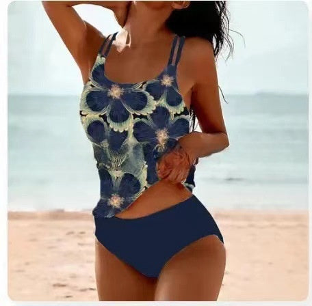 Grazia Rivham | Printed High Waist Tankini Set For Women