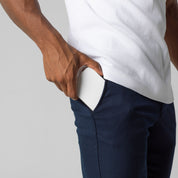 Lorcan Merefield | Navy Slim Fit Stretch Ankle Trousers For Men