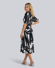 Phoebe Harrison | V-Neck Puff Sleeve Pleated Midi Dress For Women