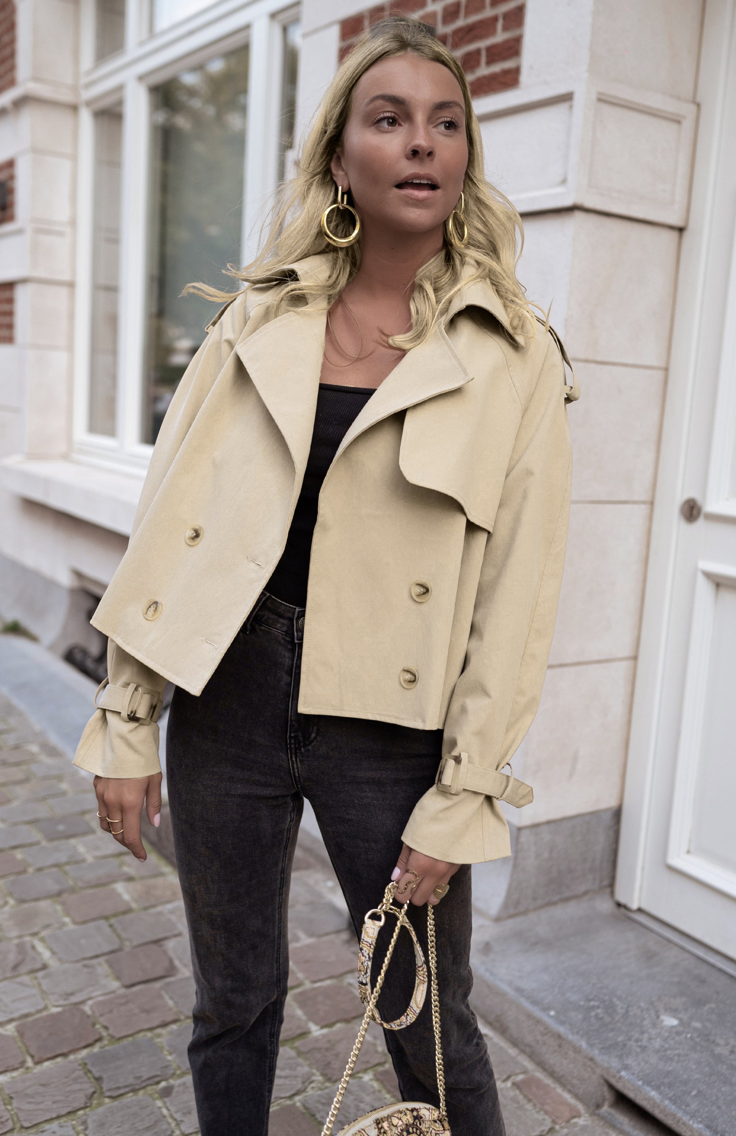 Camille Renard | Cropped Trench Jacket For Women