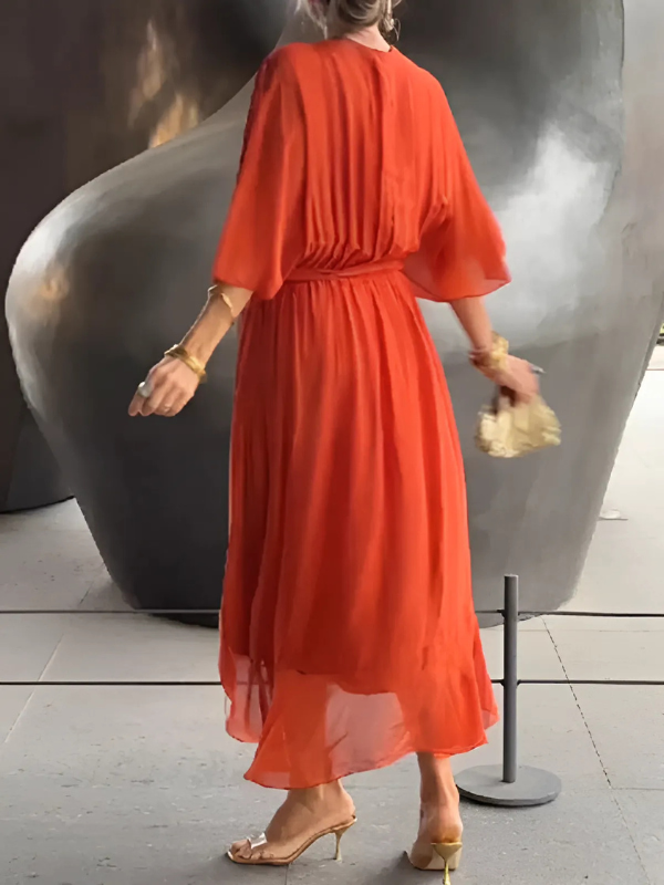 Seraphina Laurent | Elegant Wrap Maxi Dress For Women