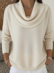 Victoria Sinclair | Soft Knit Cowl Neck Sweater For Women