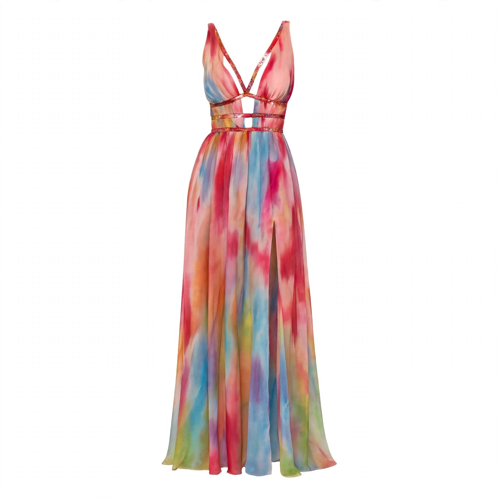 Emma Young | Watercolor Print Maxi Dress For Women