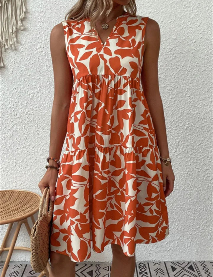 Imogen Clarke | Floral A-Line Midi Dress For Women