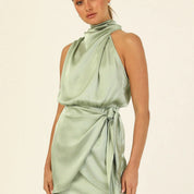 Tara Flemming | Satin Halter Mini Dress For Women