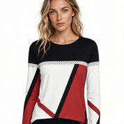 Grace Ellingham | Colour Block Long Sleeve Blouse For Women