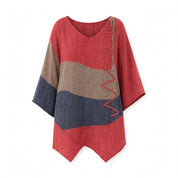 Nora Fitzgerald | Colorblock Linen Blouse For Women