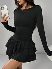 Jade King | Ruffle Hem Sheath Mini Dress For Women