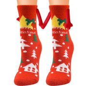 Ember | Red Santa Magnetic Christmas Socks Unisex & Couples