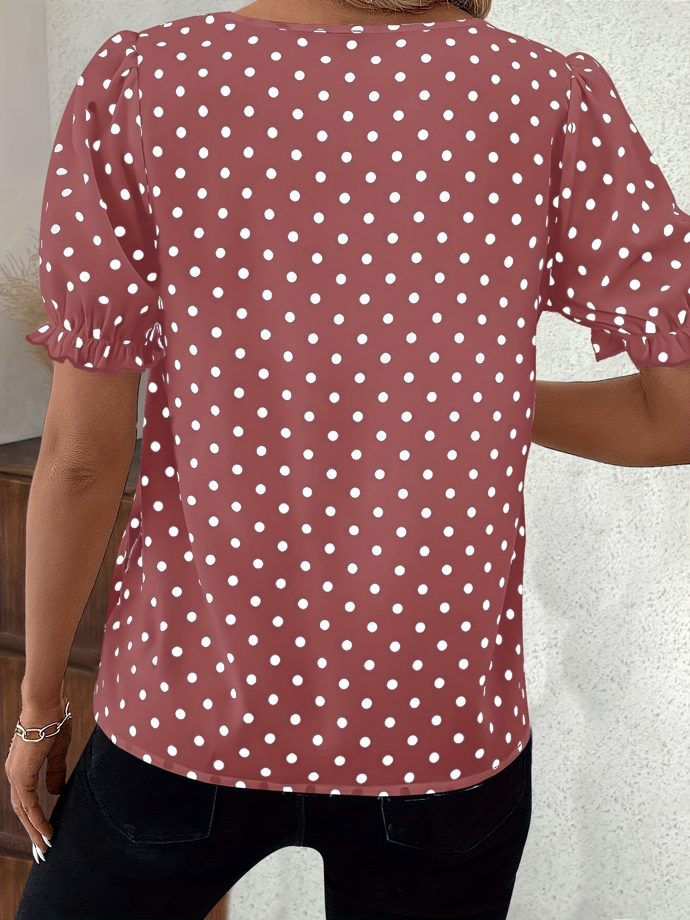 Bridget Fenwick | Color Block Blouse With Bubble Sleeves