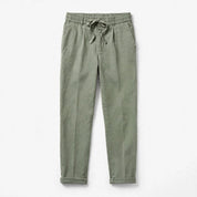 Gianni Brookmore | Sage Linen-Look Drawstring Trousers For Men