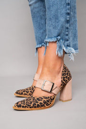Bianca Hollis | Leopard Print Buckle Heels For Women