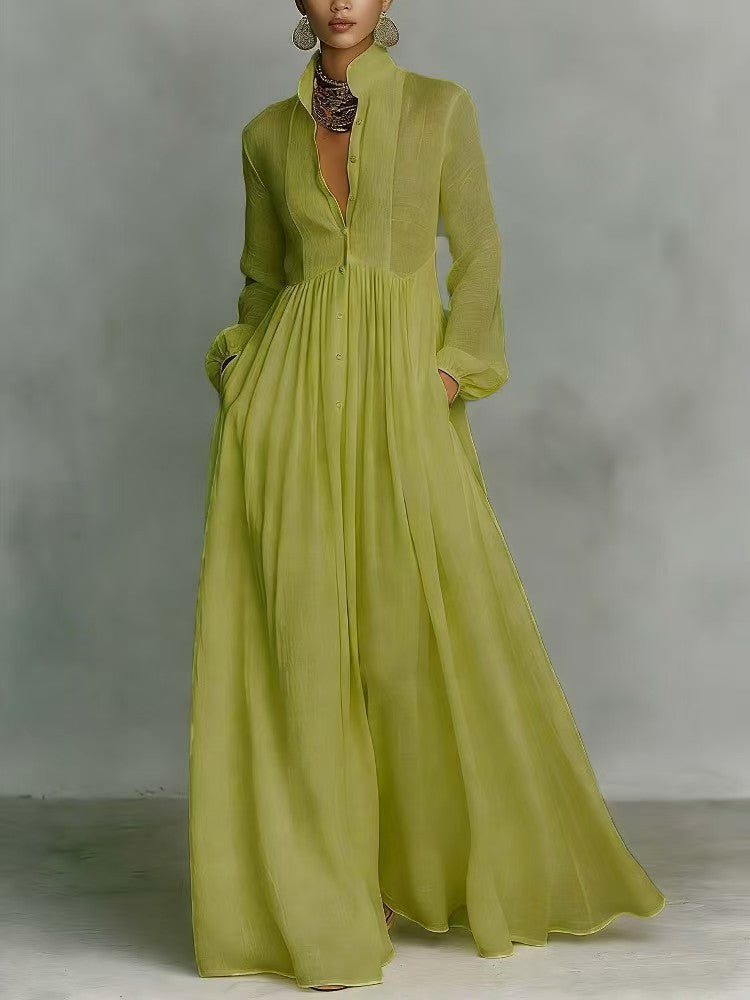 Harper White | Elegant Long Sleeve Maxi Dress For Women