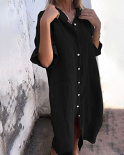 Valerie Moreau | Boho Shirt Maxi Dress For Women
