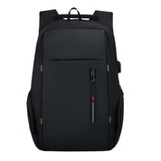 Water-Resistant USB Laptop Backpack - Black