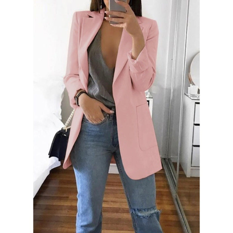 Letizia Wickwood | Open Front Longline Blazer For Women