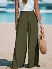 Elodie Thorne | High-Waisted Linen Look Trousers For Women