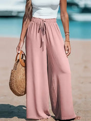 Elodie Thorne | High-Waisted Linen Look Trousers For Women
