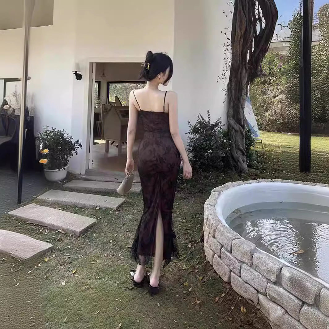 Phoebe Wright | Lace Maxi Races Dress For Women