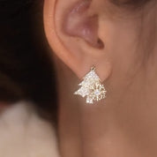 Star | Gold Rotatable Snowflake Christmas Earrings For Women
