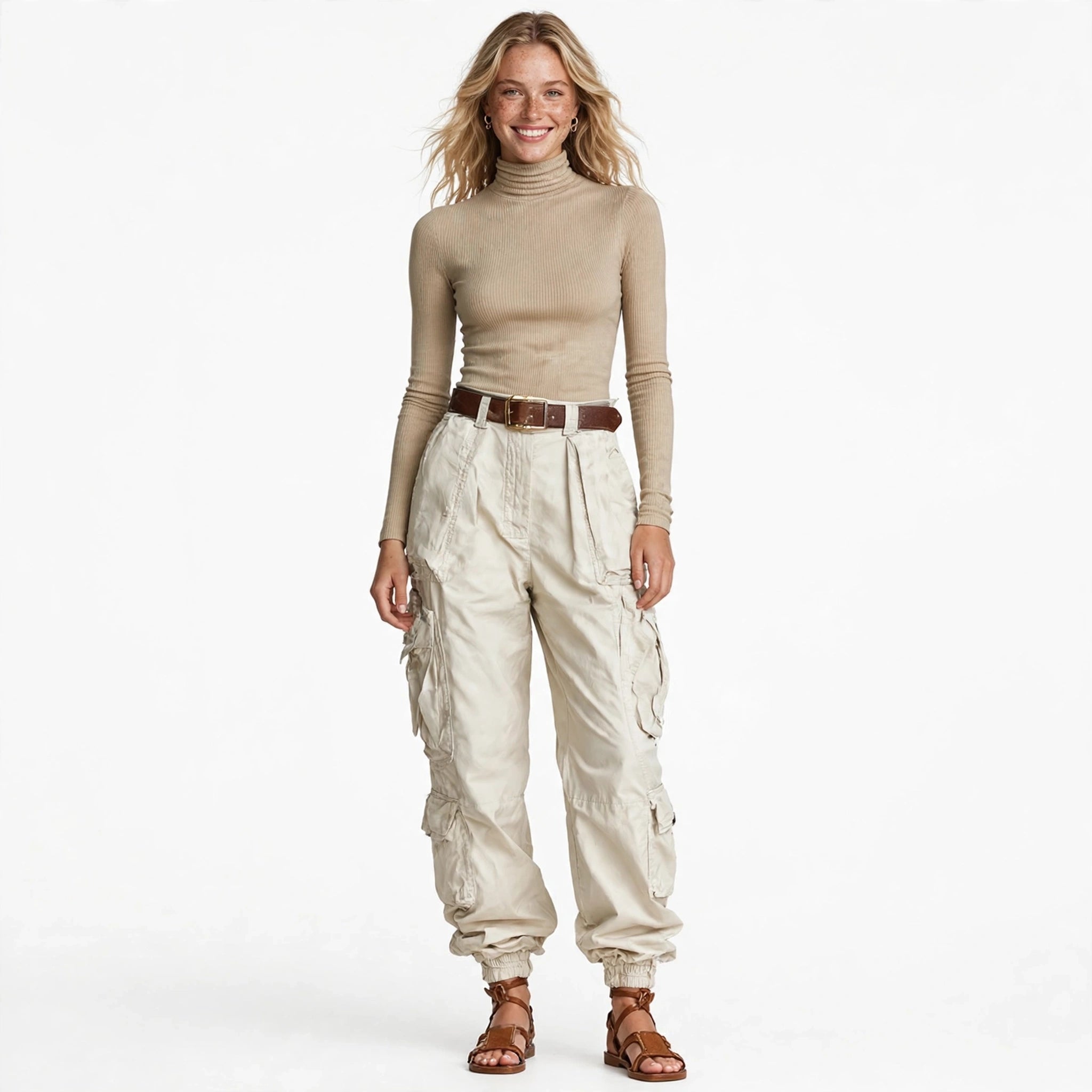 Niamh Sutherland | High Neck Cargo Two-Piece Set For Women