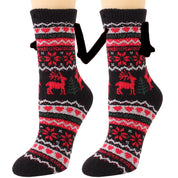 Ember | Red Santa Magnetic Christmas Socks Unisex & Couples