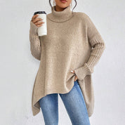 Phoebe Martin | Oversized Turtleneck Knit Sweater For Women