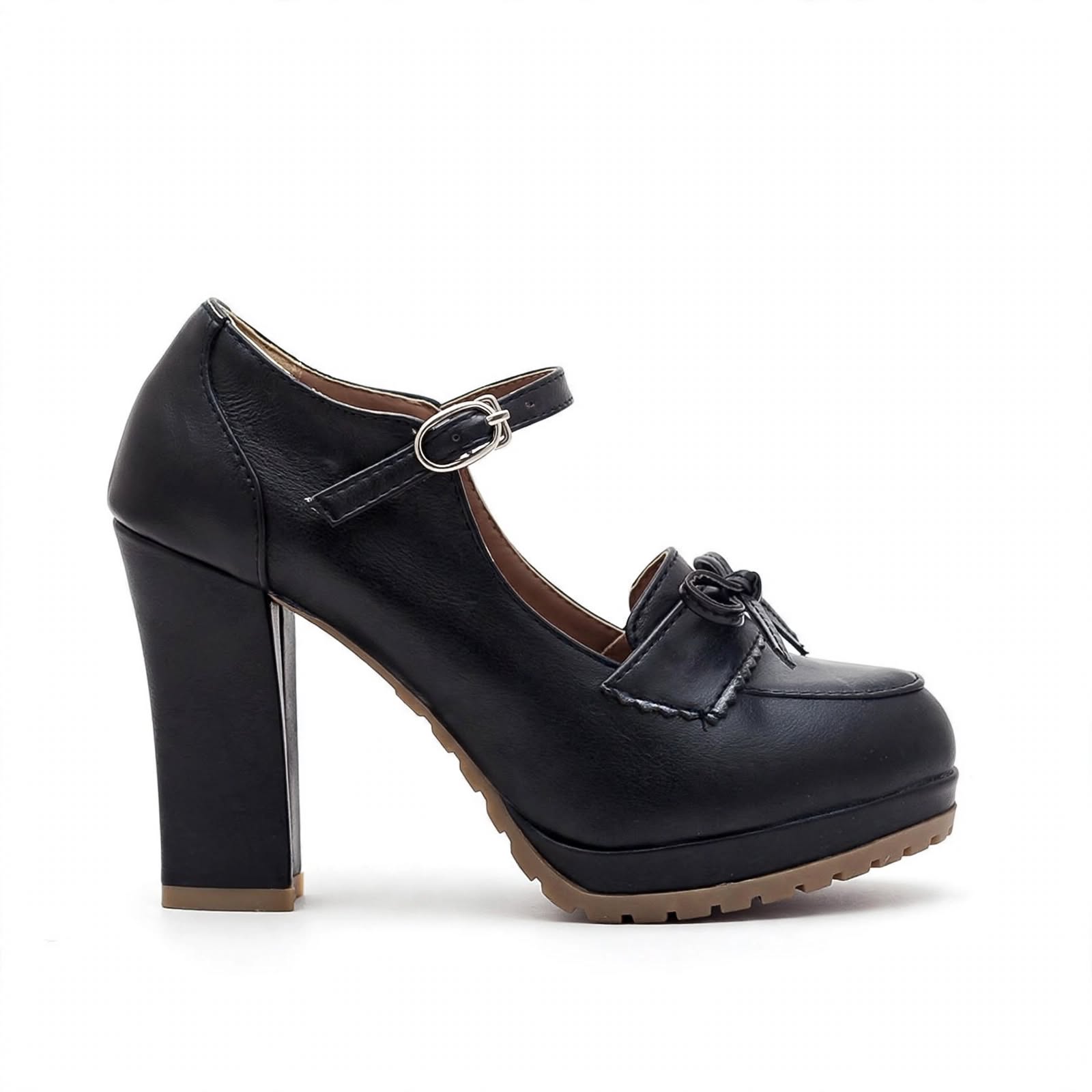 Romina Tarford | Bow Mary Jane Platform Block Heel Pumps For Women